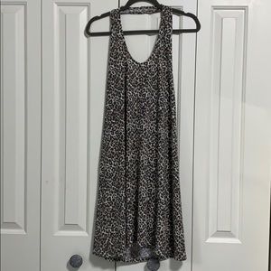 AE ribbed cheetah halter dress